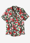 KS Island Printed Rayon Short-Sleeve Shirt, HOLIDAY PALM, hi-res image number null