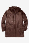 Hooded Leather Parka, BROWN, hi-res image number null