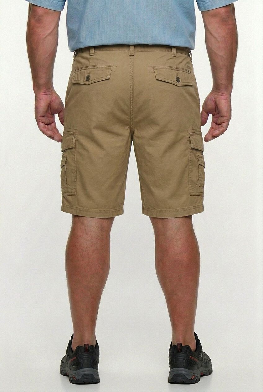 10 inches Side Elastic Canyon Cargo Shorts, DARK KHAKI, alternate image number 3
