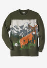 Waffle-Knit Thermal Crewneck Tee, DEER, hi-res image number null