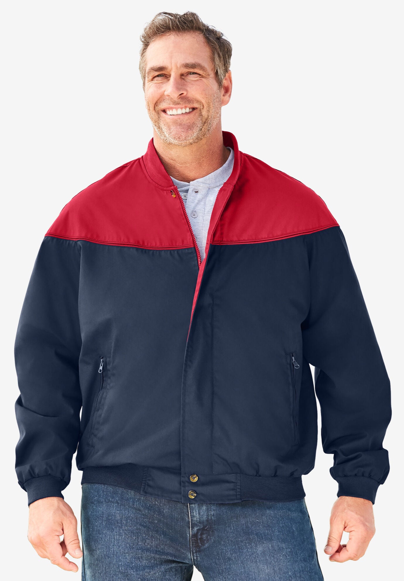 Totes&reg; ColorBlock Bomber Jacket, , alternate image number 1