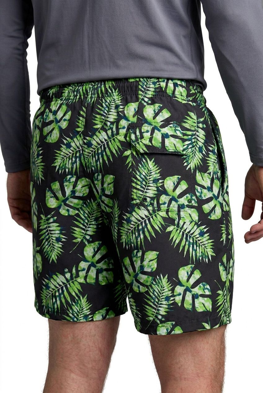 8 inches Swim Trunks with Super Stretch Liner, CAMO LEAF, alternate image number 3