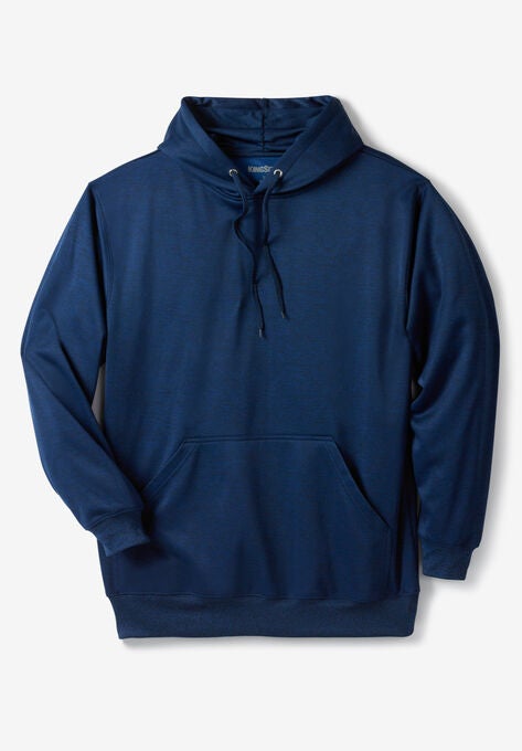 Moisture Wicking Long Sleeve Sweatshirt, MIDNIGHT NAVY MARL, hi-res image number null