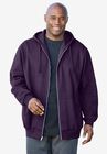 Fleece Zip-Front Hoodie, BLACKBERRY, hi-res image number null