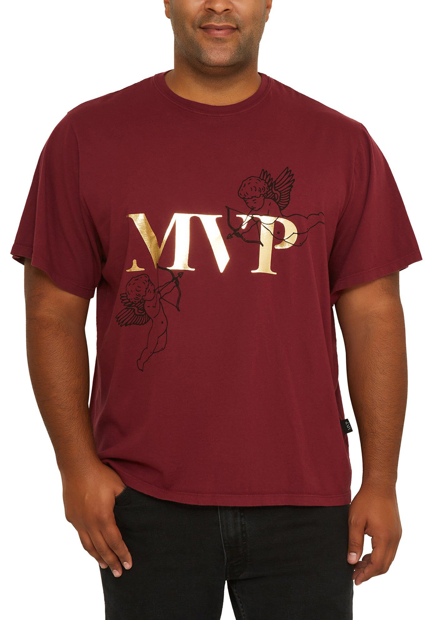 Cherub logo T-Shirt, BURGUNDY, hi-res image number 0