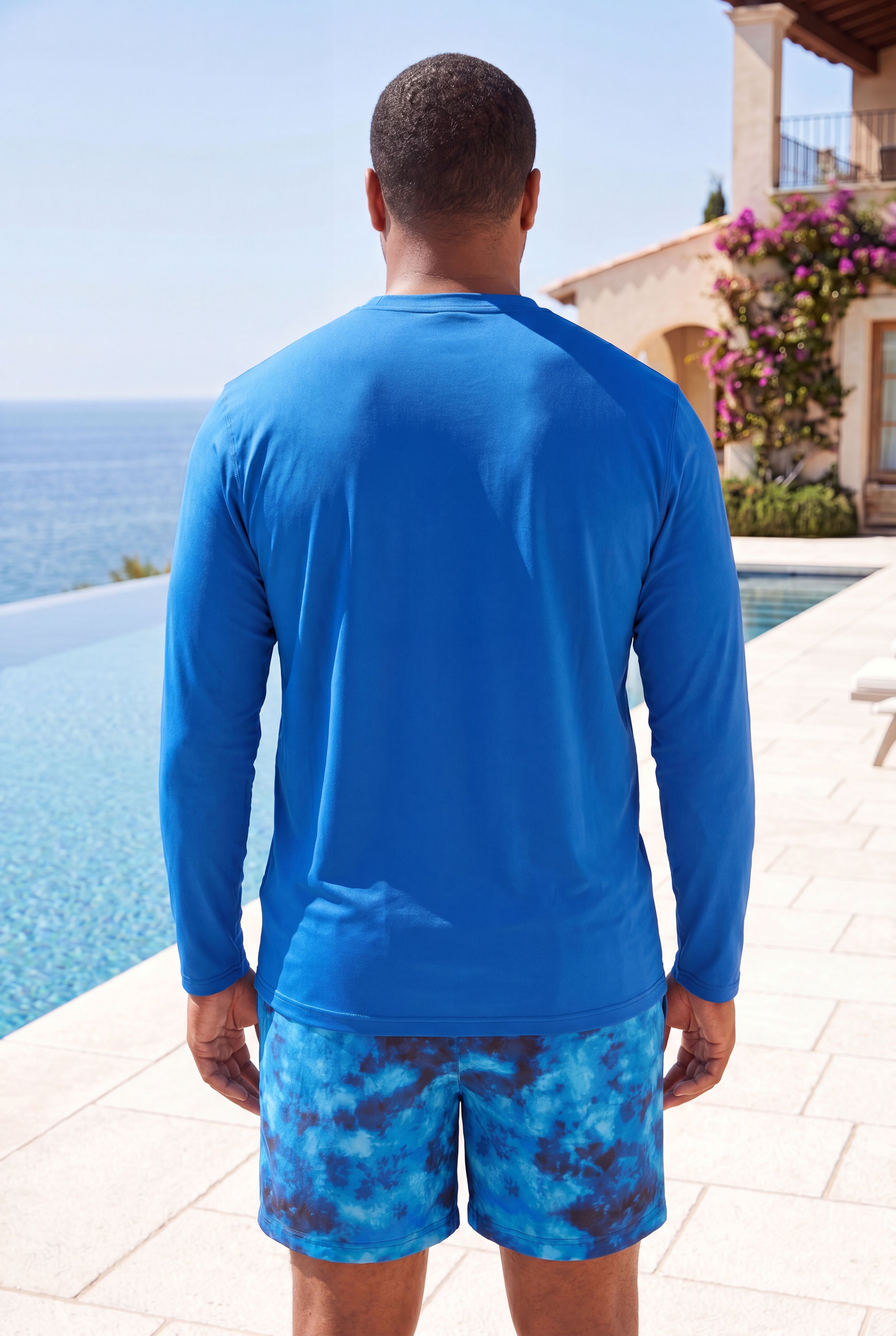 UPF 50 Long Sleeve Swim Top, ROYAL BLUE, alternate image number 3
