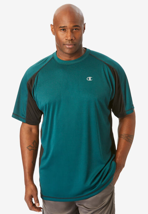 Colorblock Vapor® Performance Tee by Champion®, MARINE GREEN, hi-res image number null