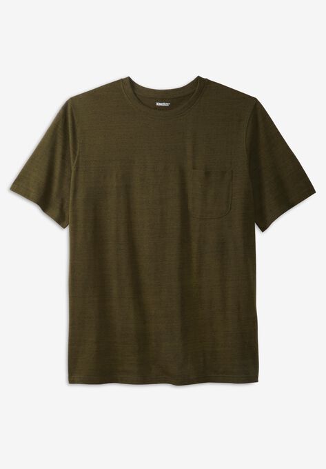 Shrink-Less™ Lightweight Pocket Crewneck T-Shirt, HUNTER MARL, hi-res image number null