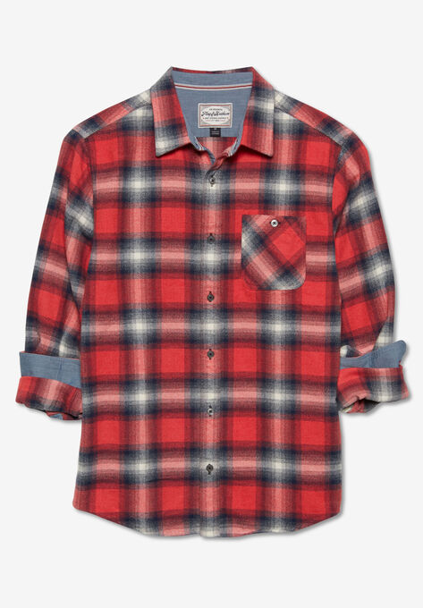 Sanders Long Sleeve Flannel Shirt, RED MULTI, hi-res image number null