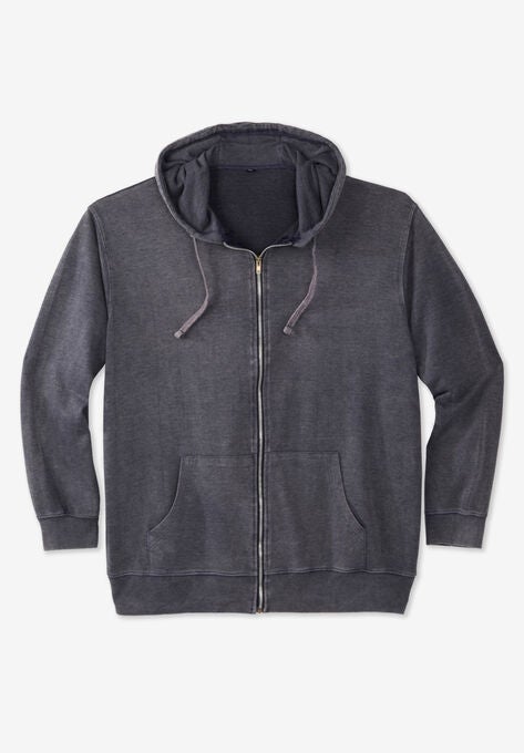 Lightweight Shrinkless Terry Zip Front hoodie, , hi-res image number null