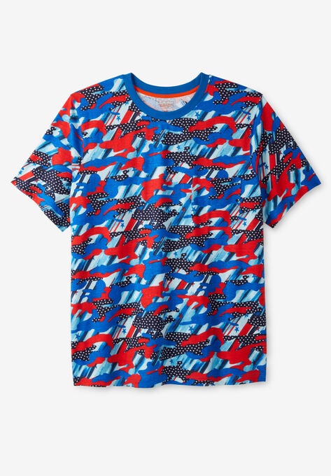 Boulder Creek® Heavyweight Crewneck Pocket T-Shirt, AMERICANA CAMO, hi-res image number null