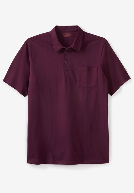 Heavyweight Jersey Polo Shirt, DEEP PURPLE, hi-res image number null