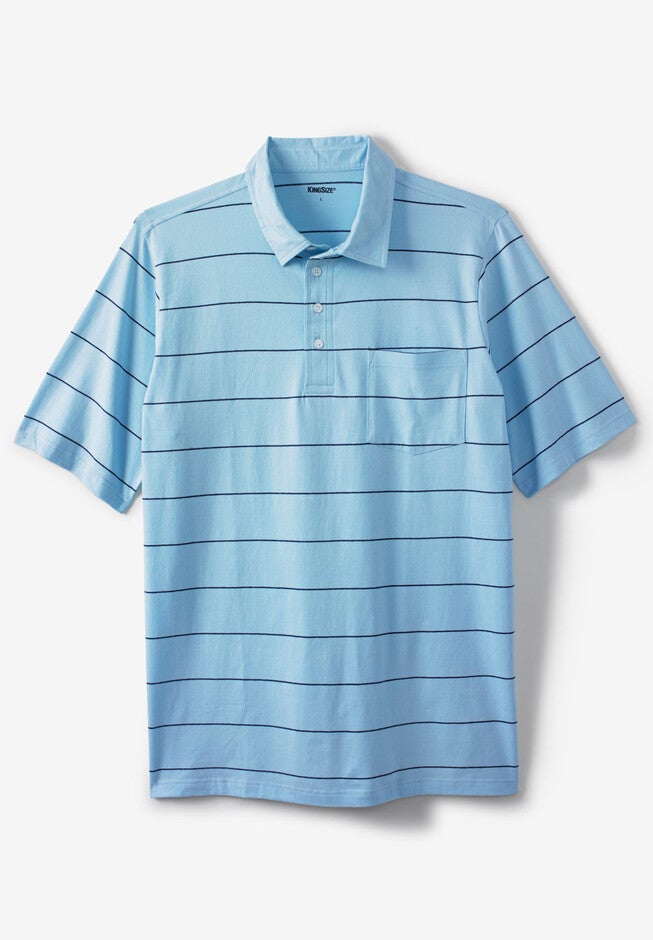Performance Golf Polo , COOL BLUE STRIPE, hi-res image number 0
