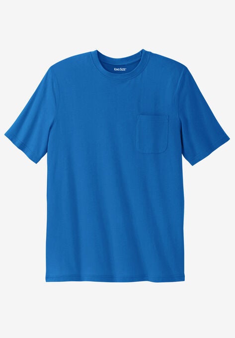 Shrink-Less™ Lightweight Pocket Crewneck T-Shirt, , hi-res image number null
