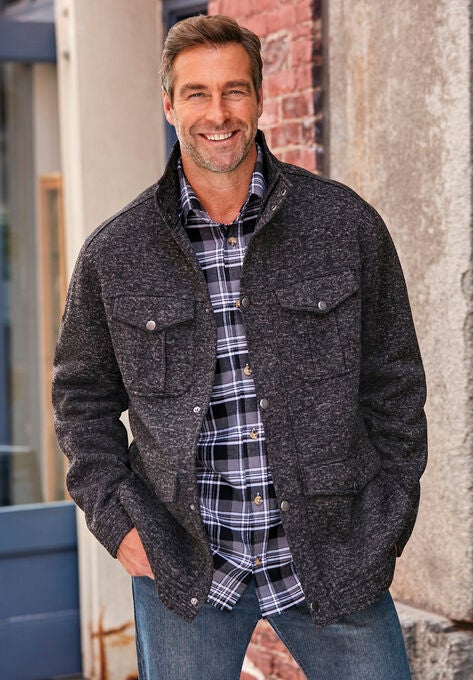 Sweater Fleece Multi-Pocket Jacket, , alternate image number null