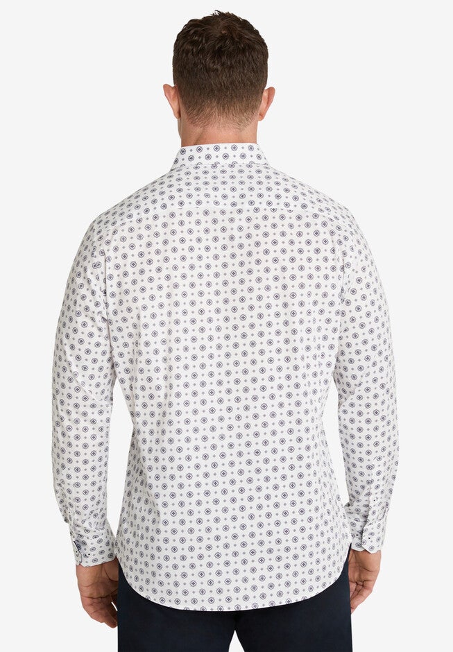 Medallion Print Stretch Shirt, , on-hover image number 1