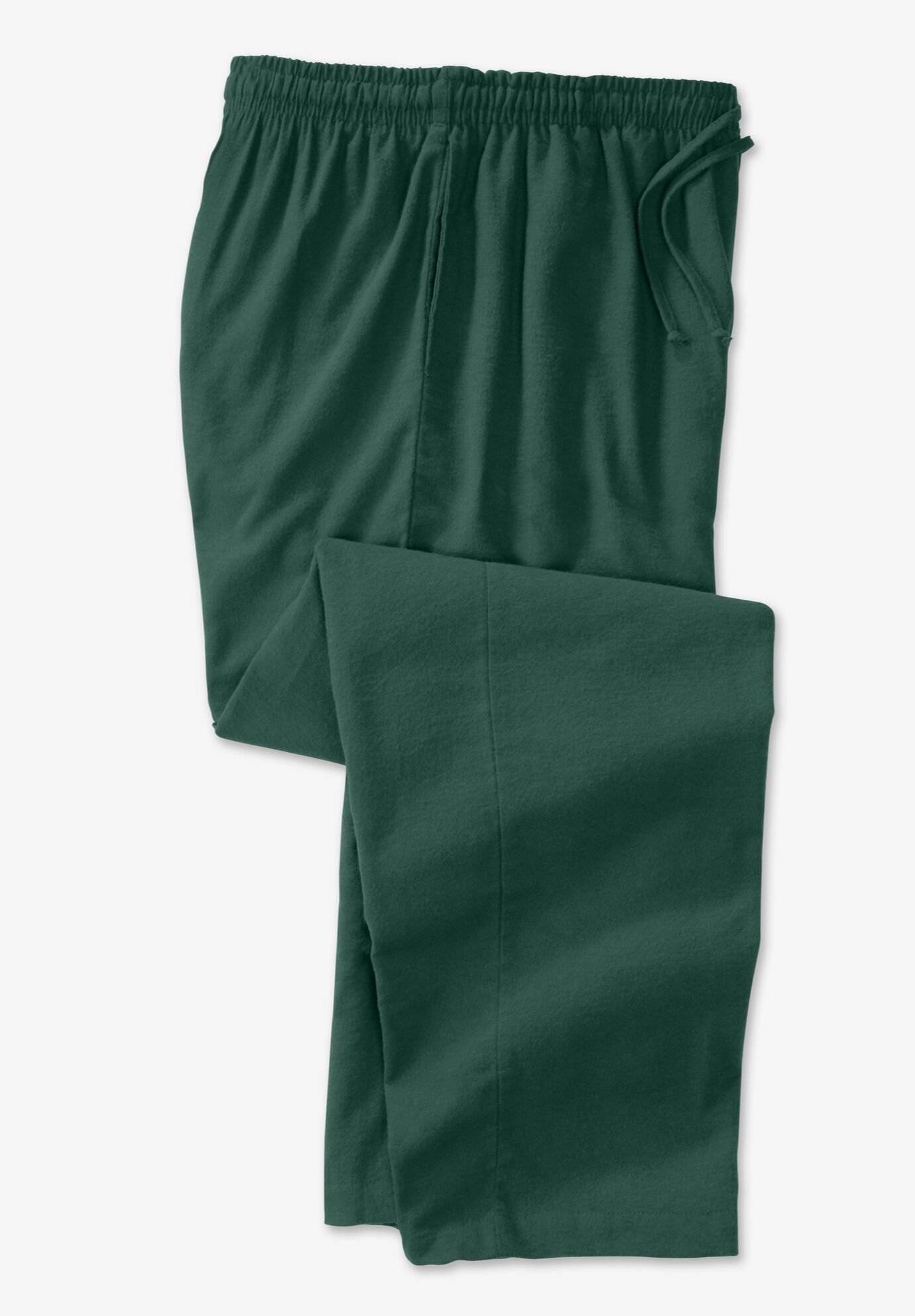 Solid Flannel PJ Pants, HUNTER, on-hover image number 1