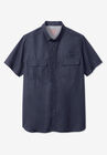 Off-Shore Short-Sleeve Sport Shirt by Boulder Creek®, NAVY, hi-res image number null