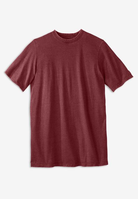 Longer-Length Short-Sleeve T-Shirt, BURGUNDY, hi-res image number null