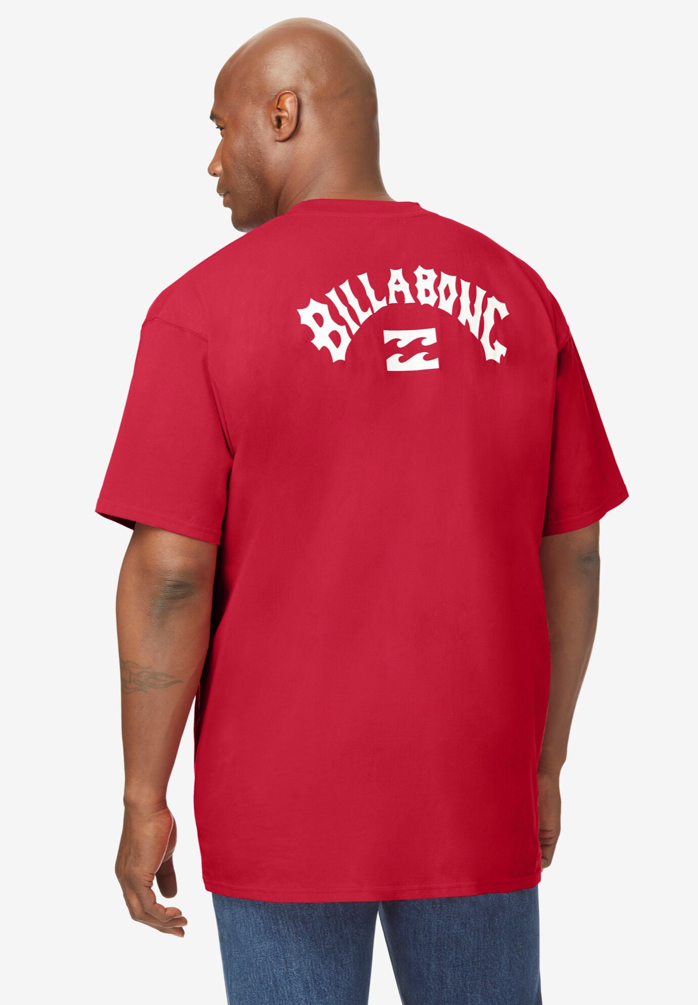Double Logo Tee, RED, on-hover image number 1