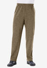 Fleece Open-Bottom Sweatpants, HEATHER BEIGE, hi-res image number 0