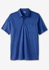Shrink-Less™ Lightweight Polo T-Shirt, HEATHER NAVY, hi-res image number null