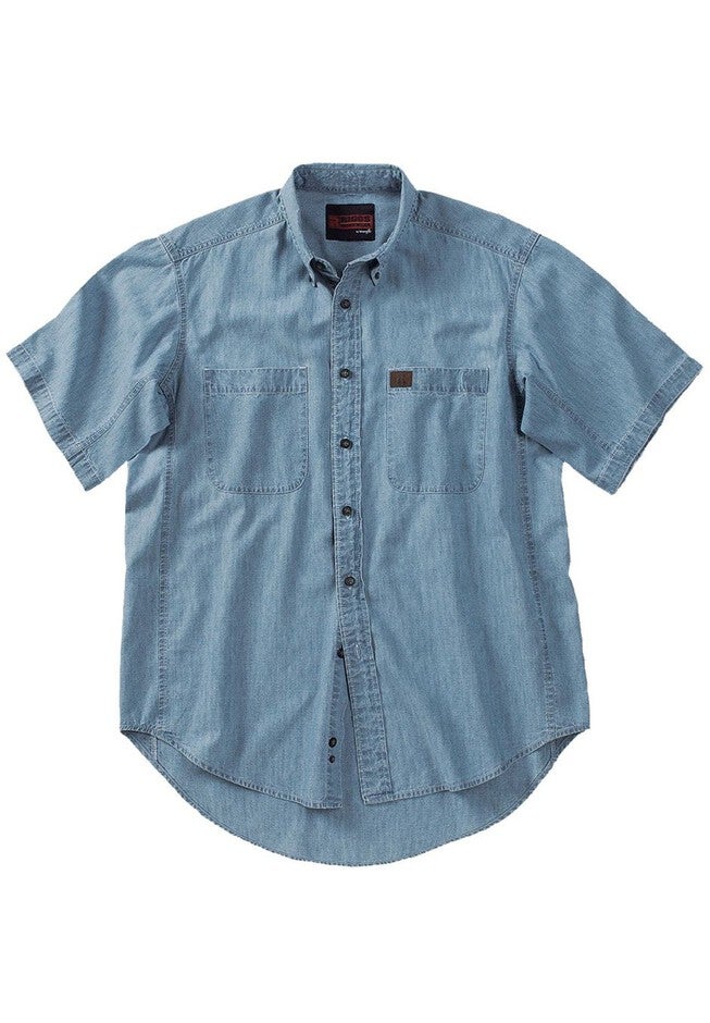 Riggs Workwear Short-Sleeve Chambray Work Shirt, LIGHT BLUE, hi-res image number null