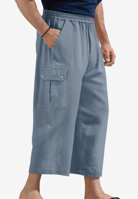 Gauze Cargo Judo Shorts, BLUE MIRAGE, hi-res image number null