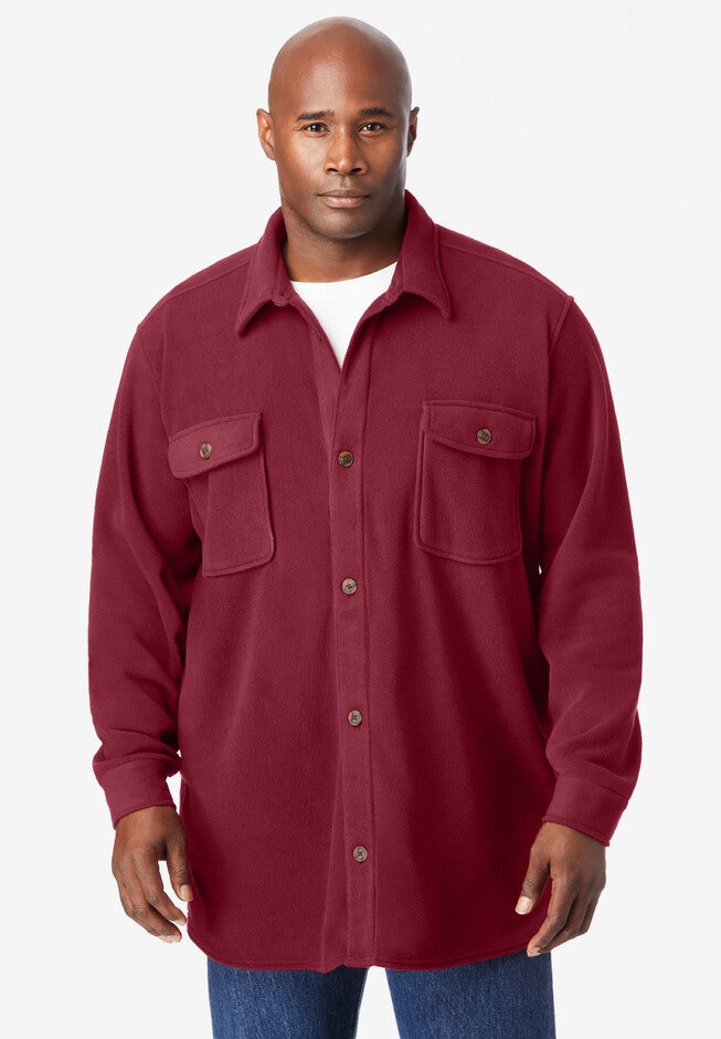 Microfleece shirtjacket, RICH BURGUNDY, hi-res image number null