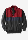 Full-Zip Fleece Jacket, HEATHER CHARCOAL COLORBLOCK, hi-res image number null