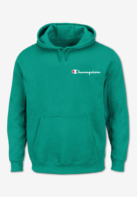 Champion Embroidered Logo Fleece Hoodie, GREEN REEF, hi-res image number null