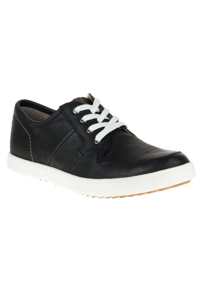 Hush Puppies® Hanston Roadside Leather Sneaker, BLACK LEATHER, hi-res image number null