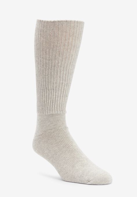 Diabetic Crew Socks, HEATHER GREY, hi-res image number null