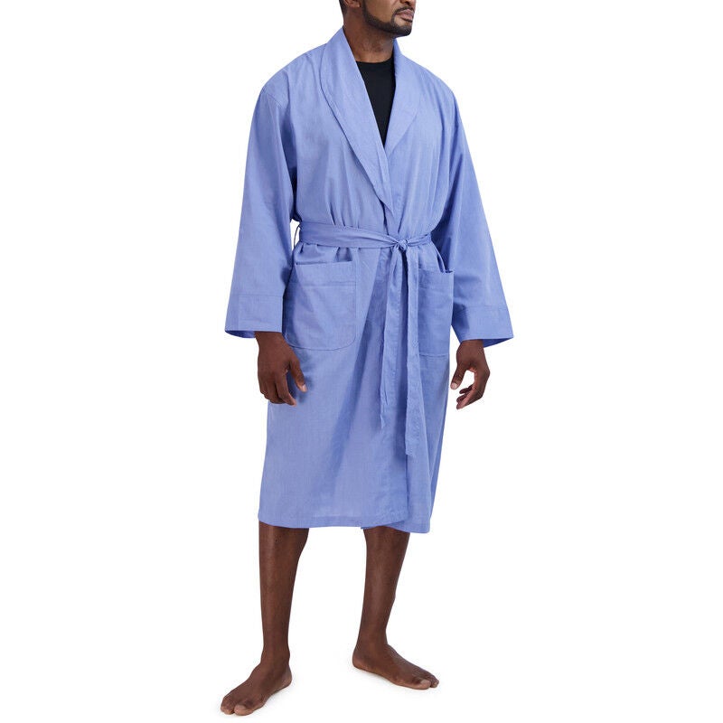 Shawl Collar Robe, BLUE, hi-res image number 0