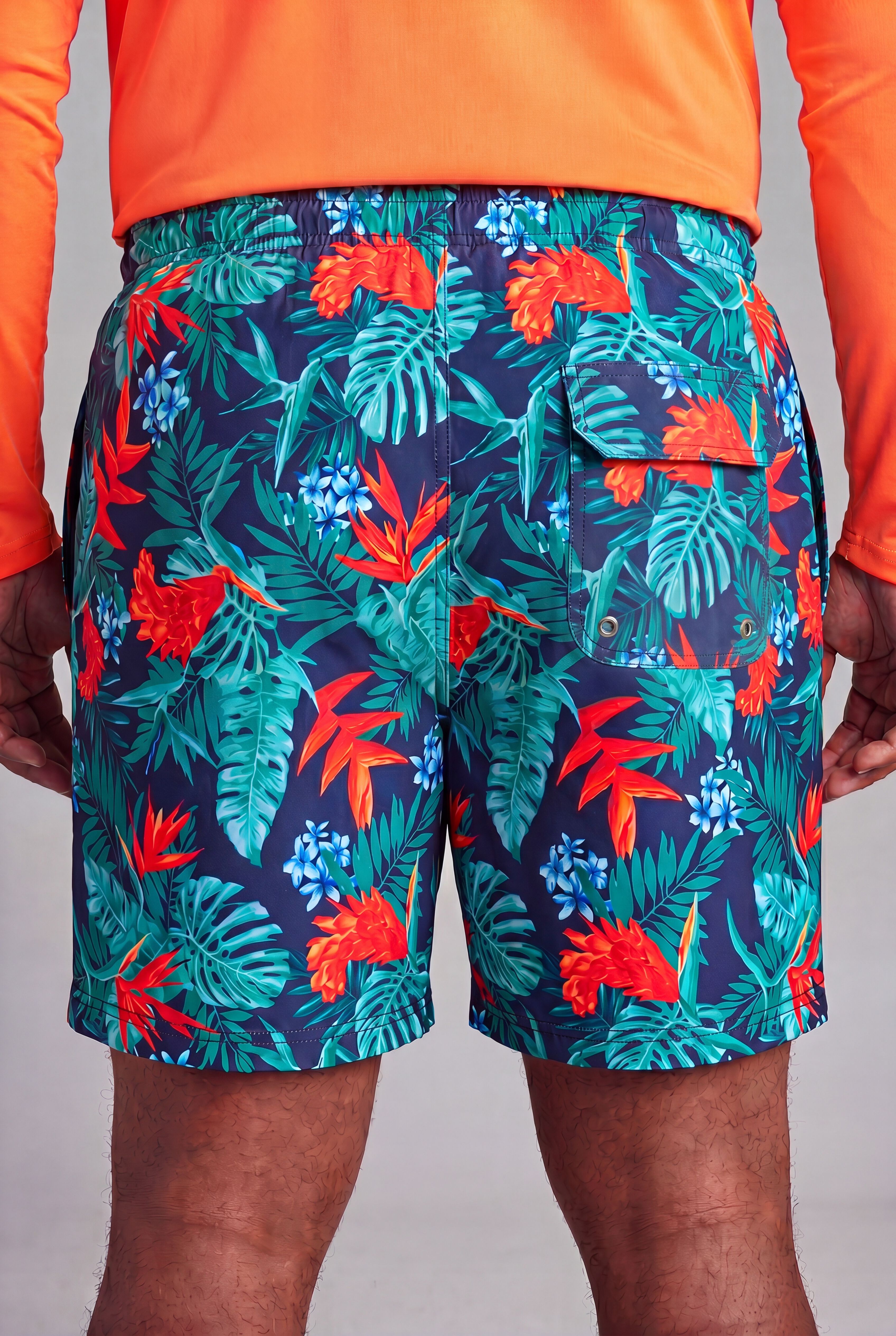 5 inches Swim Shorts with Super Stretch Liner, TROPICAL MONSTERA, alternate image number 3