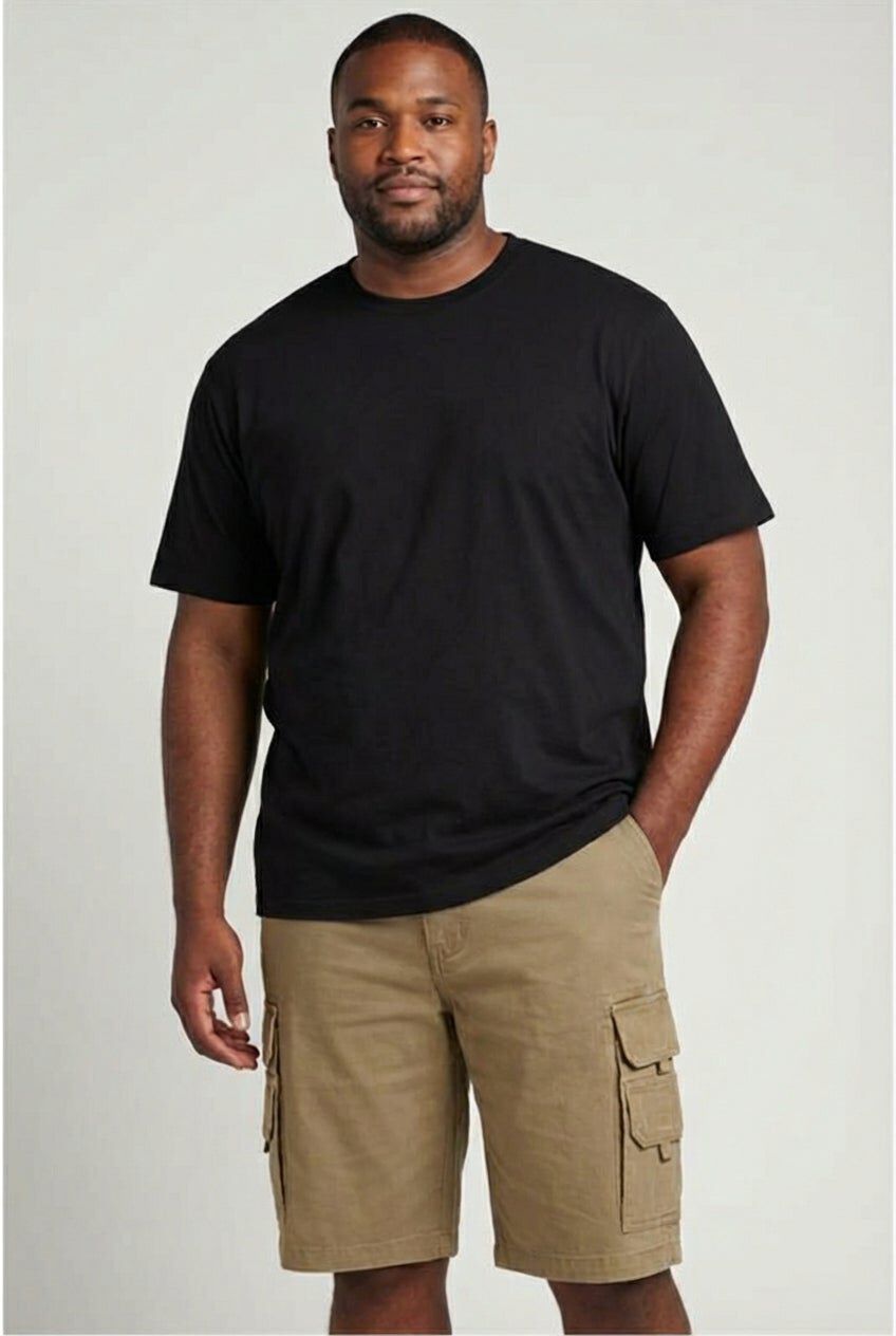 Shrink-Less&trade; Lightweight Longer-Length Crewneck T-Shirt, BLACK, hi-res image number 0