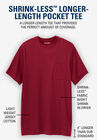 Shrink-Less™ Lightweight Longer-Length Crewneck Pocket T-Shirt, , on-hover image number null