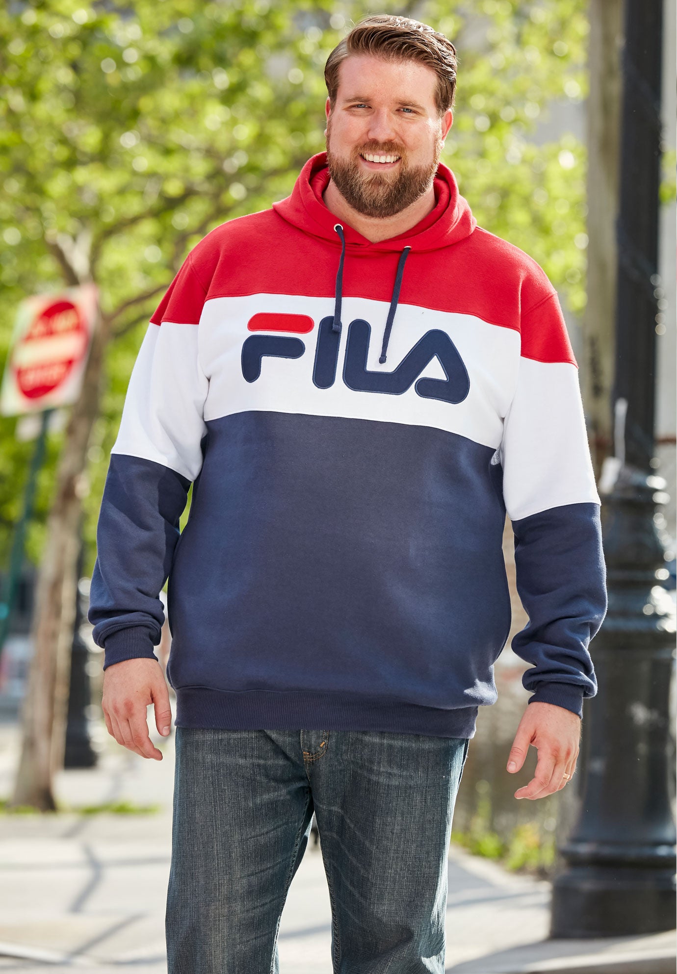 Fila discount hoodie colorblock