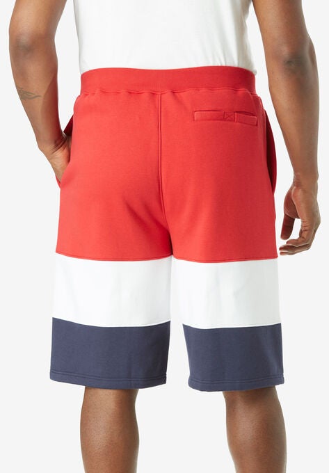 FILA® Colorblock Fleece Shorts, , on-hover image number null