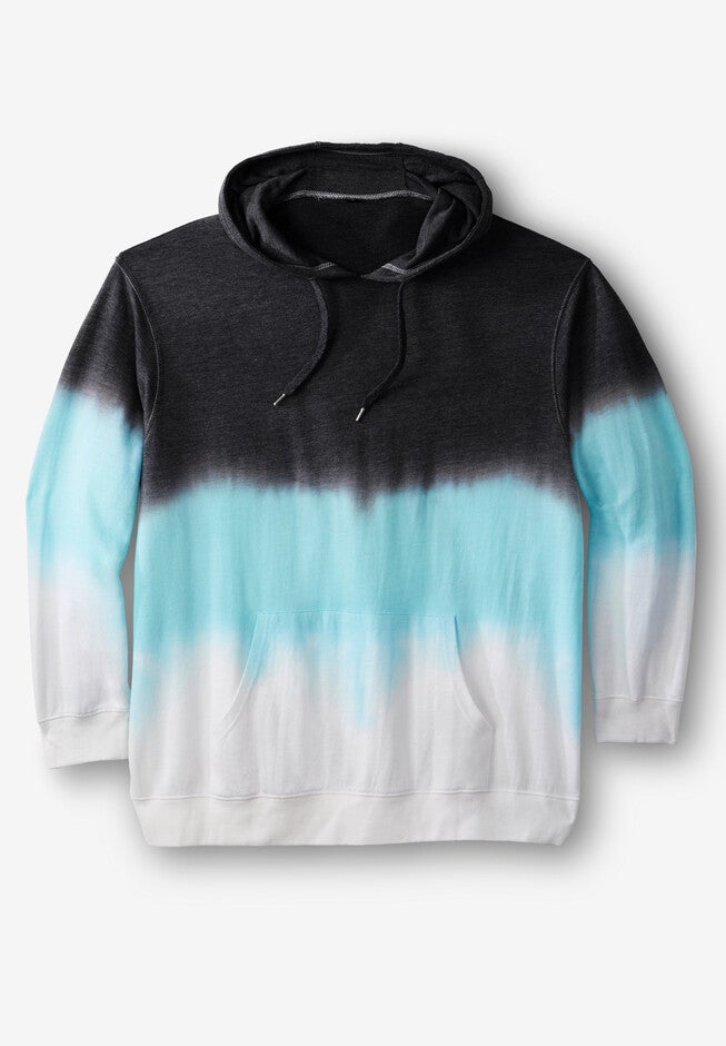 Lightweight Shrinkless Terry pullover hoodie, DIP DYE, hi-res image number 0