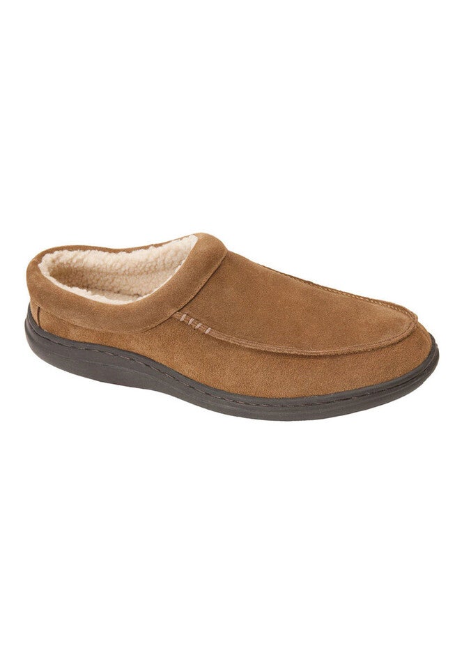 L.B. Evans Edmonton Suede Clog Slippers, CHESTNUT, hi-res image number 0