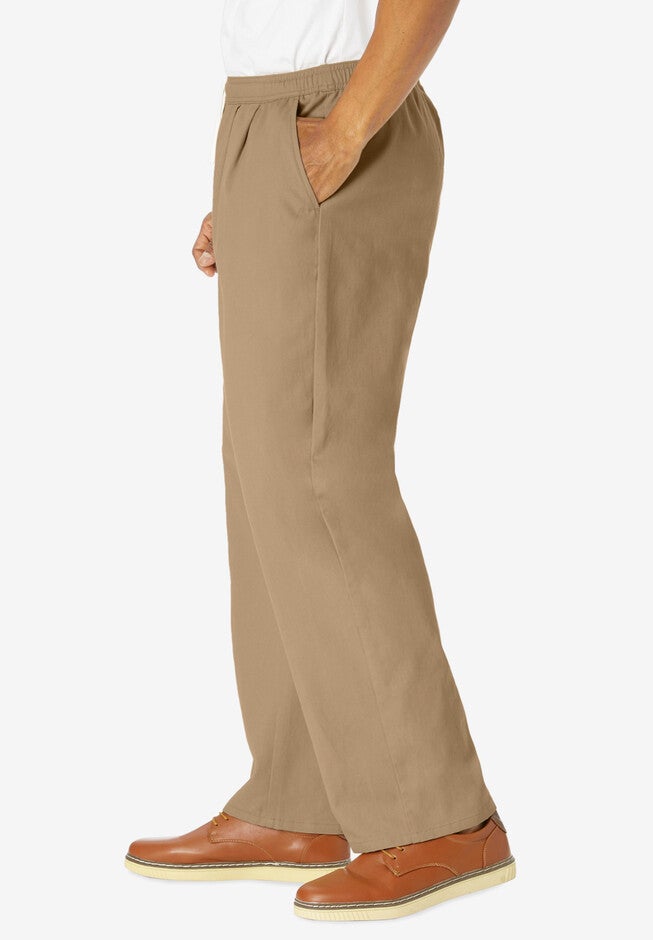 Full Elastic Waist Pleat Front Pants, , alternate image number null