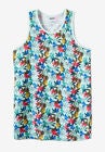 Shrink-Less™ Lightweight Longer-Length Tank, PINEAPPLE FLORAL, hi-res image number null