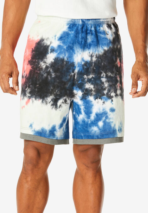 Hang-down Lightweight Shorts, BLUE MULTI TIE DYE, hi-res image number null