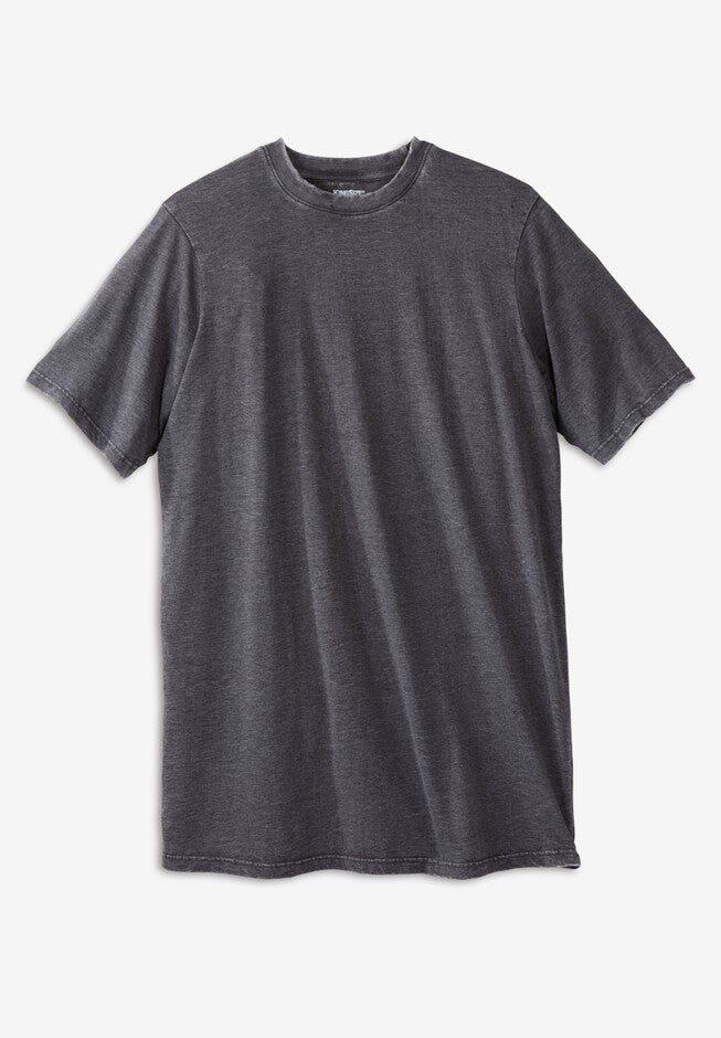 Longer-Length Short-Sleeve T-Shirt, BLACK, hi-res image number 0