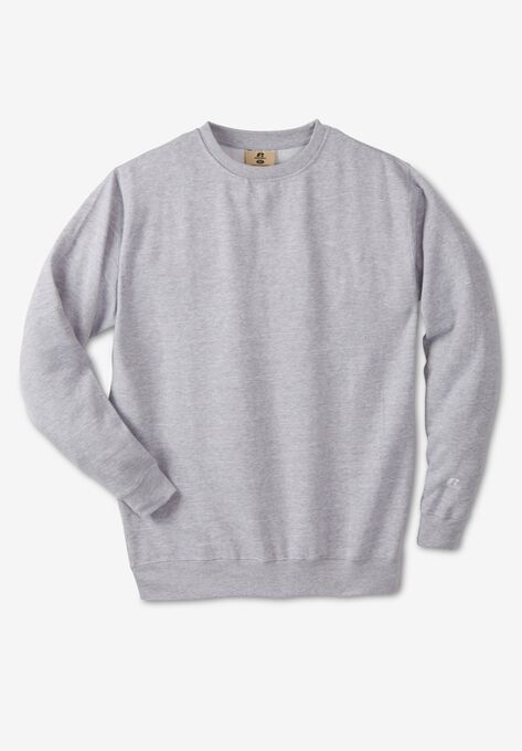 Long-Sleeve Fleece Crewneck Sweatshirt, HEATHER, hi-res image number null