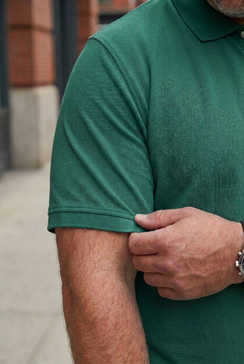 Shrink-Less&trade; Classic Cotton Polo Shirt, HUNTER, alternate image number 3