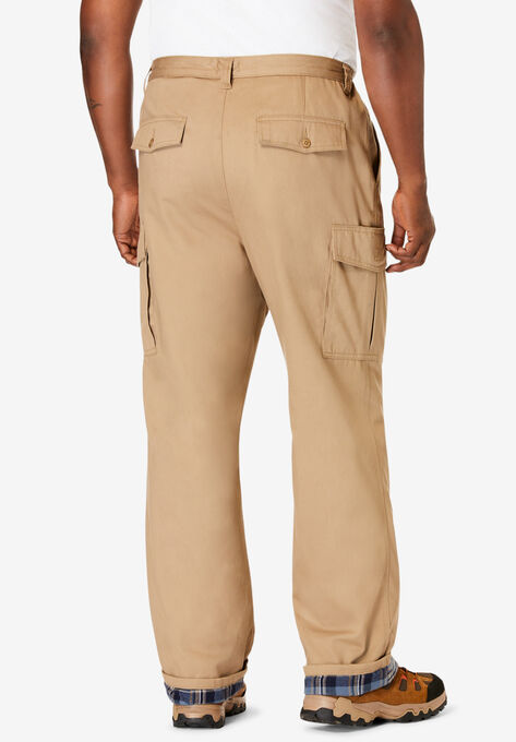Boulder Creek™ flannel-lined side-elastic cargo pants, , on-hover image number null