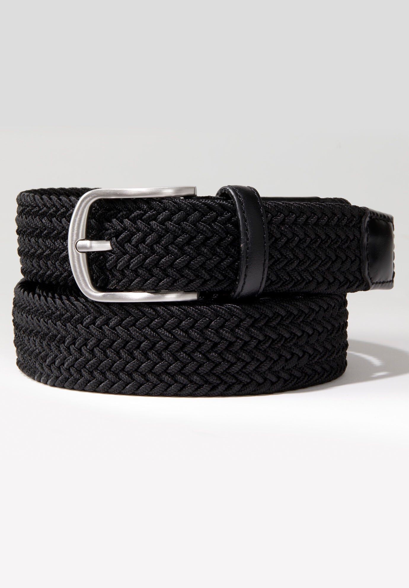 Elastic Braided Belt, BLACK, hi-res image number 0