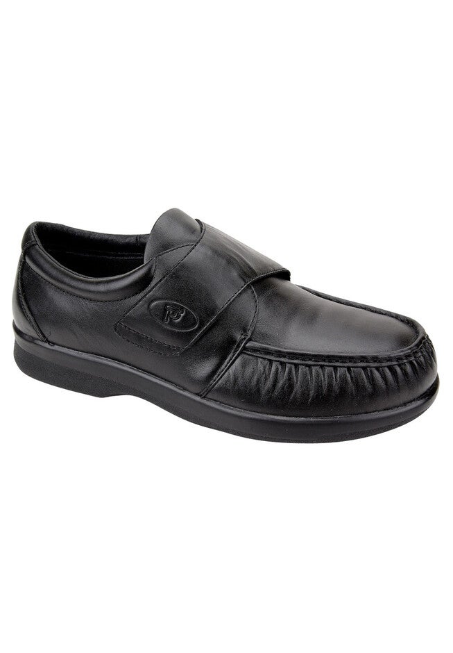 Propét® Pucker Moc Strap Casual Shoes, BLACK, hi-res image number 0